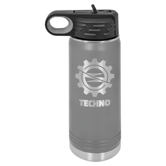 Gray 20 oz Etchable Water Bottle