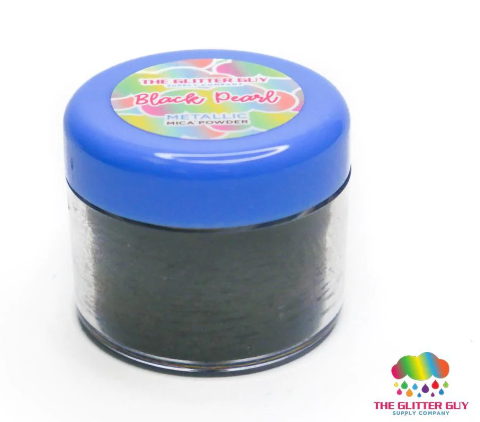 The Glitter Guy Metallic Series Mica Powder 5g Jar Black Pearl