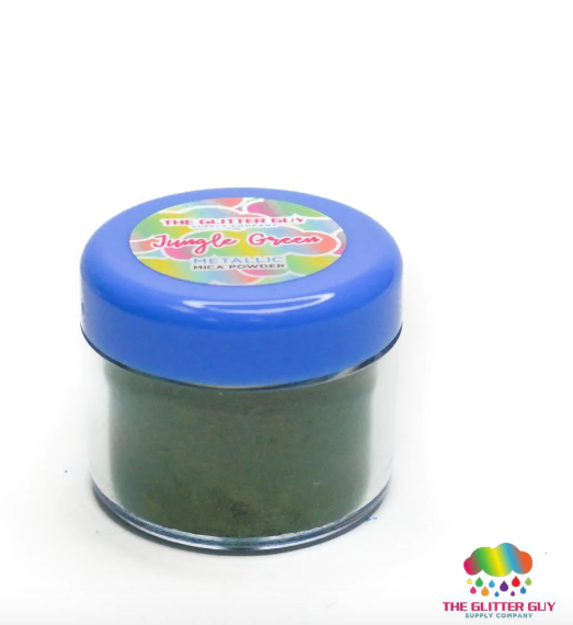 The Glitter Guy Metallic Series Mica Powder 5g Jar Jungle Green