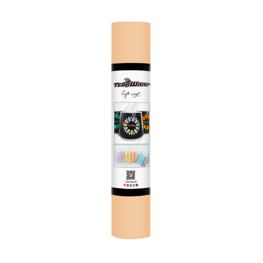 TeckWrap 001M Series 5ft Adhesive Craft Vinyl Matte Apricot