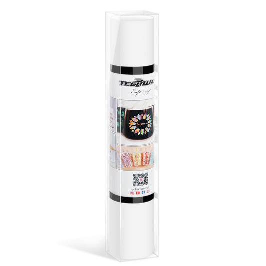 TeckWrap Adhesive Craft Vinyl Roll 13"x5ft Matte Coconut White