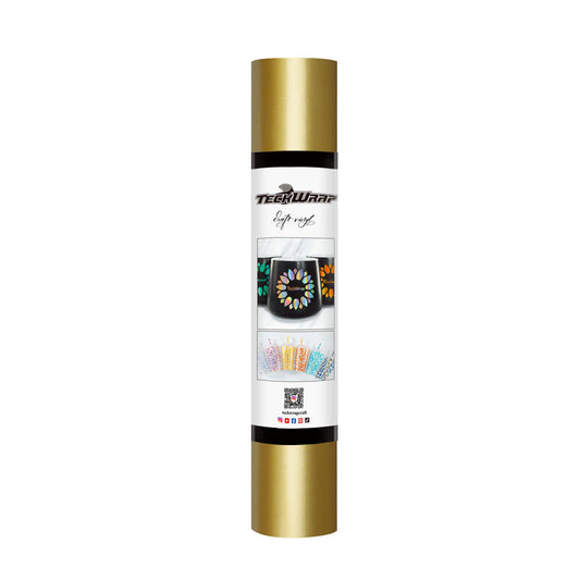 TeckWrap New Glossy Adhesive Craft Vinyl Glossy Gold