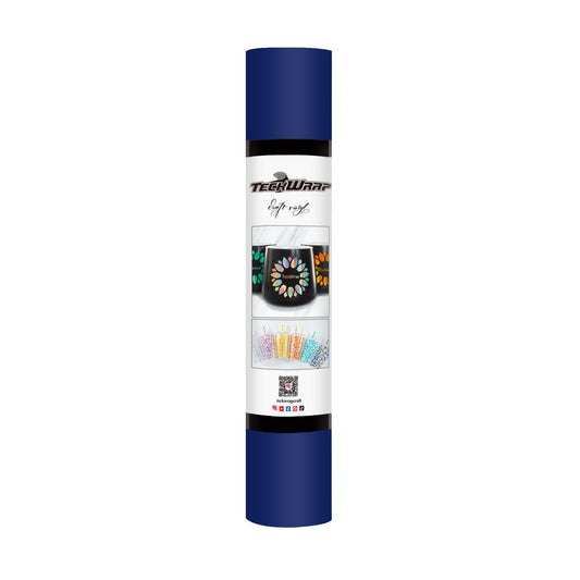 TeckWrap 001M Series 5ft Adhesive Craft Vinyl Matte Impact Blue