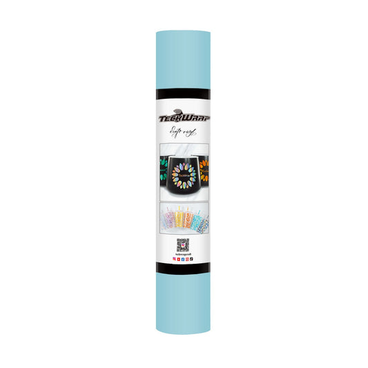 TeckWrap 001M Series 5ft Adhesive Craft Vinyl Matte Powder Blue