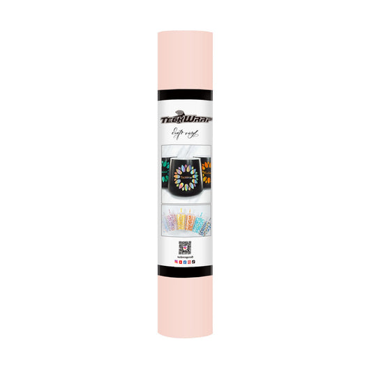 TeckWrap 001M Series 5ft Adhesive Craft Vinyl Matte Pastel Pink