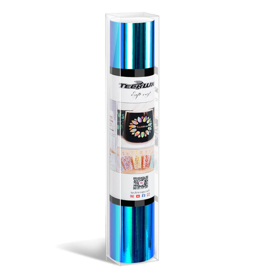 TeckWrap Adhesive Craft Vinyl Roll 13"x5ft Opal Peacock Blue