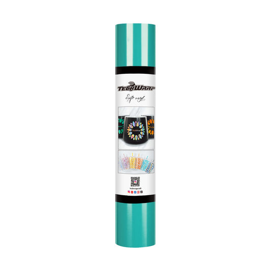 TeckWrap New Glossy Adhesive Craft Vinyl Turquoise