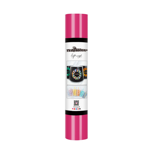 TeckWrap 001G Series 5ft Craft Vinyl Glossy Ultra Pink